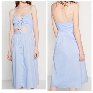 Zara cutout pinstripe sundress
